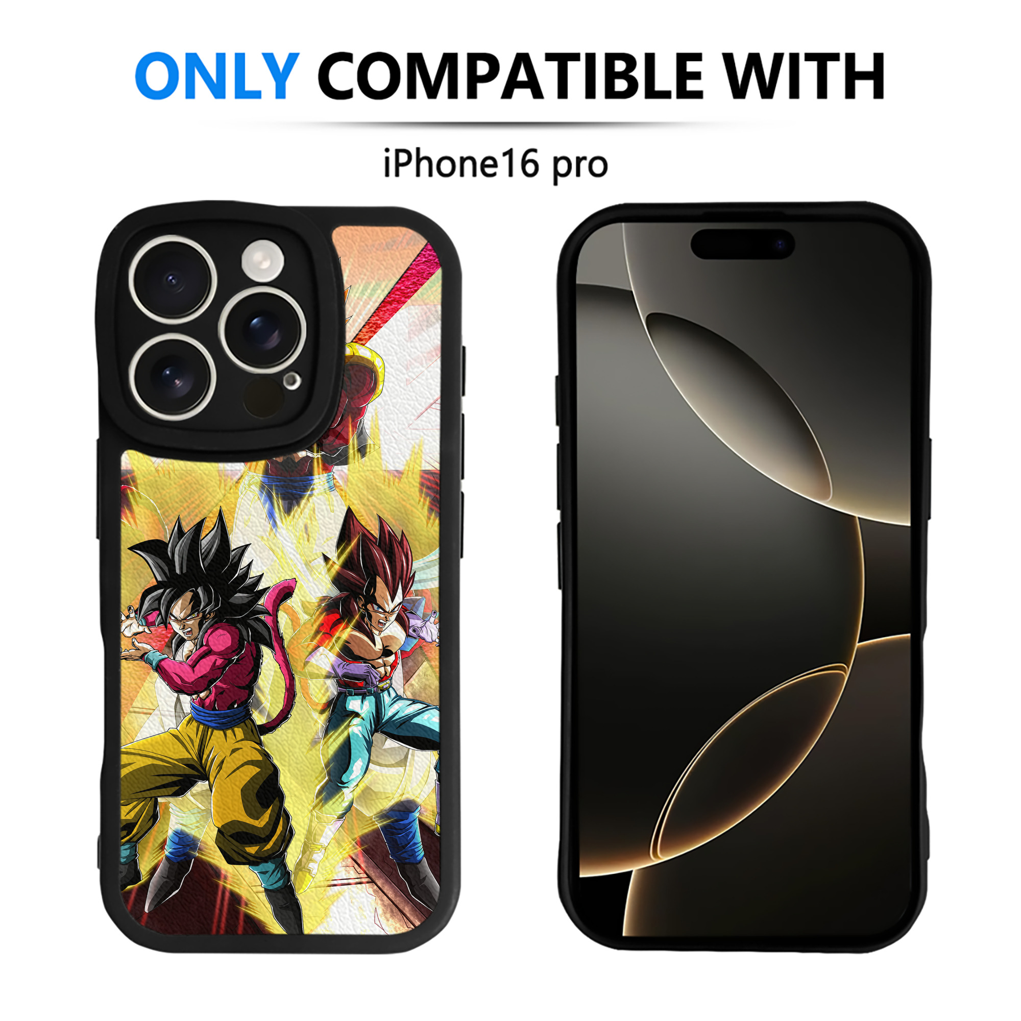 （画像用） ドラゴンボール DRAGON BALL 【iPhone 16シリーズ対応】シリコンスマホケース（レザー調） 材質：シリコン